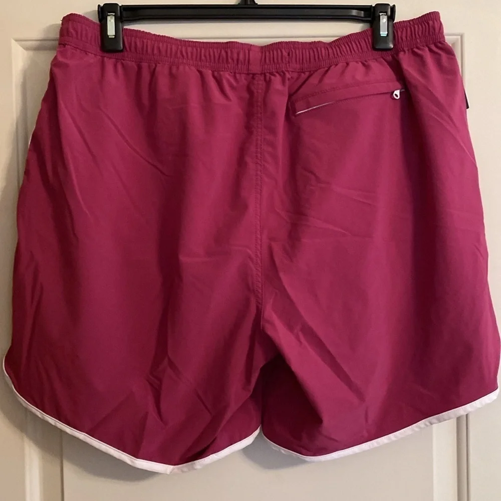 Bonobos Throwback Retro Swim Trunks 7” Raspberry White Trim Size XXL